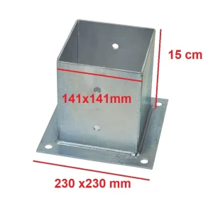 Staffa per travi legno chiusa 141x141 mm art 1439 26801 Laatste Kans